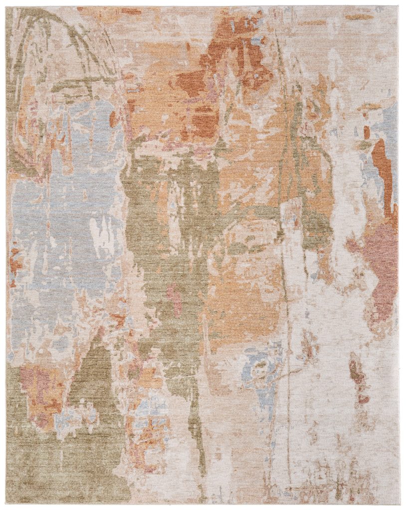 Pearson Modern Abstract, Ivory/Green/Tan