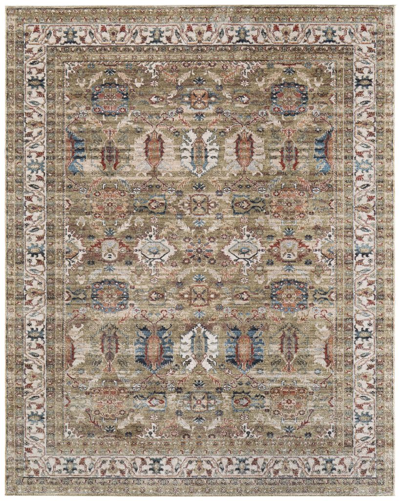 Pearson Traditional Persian, Green/Ivory/Blue