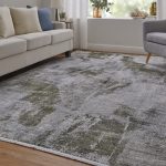 Cadiz Modern Ikat, Gray/Green/Silver