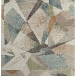 Eden Modern Color Block, Ivory/Blue/Green