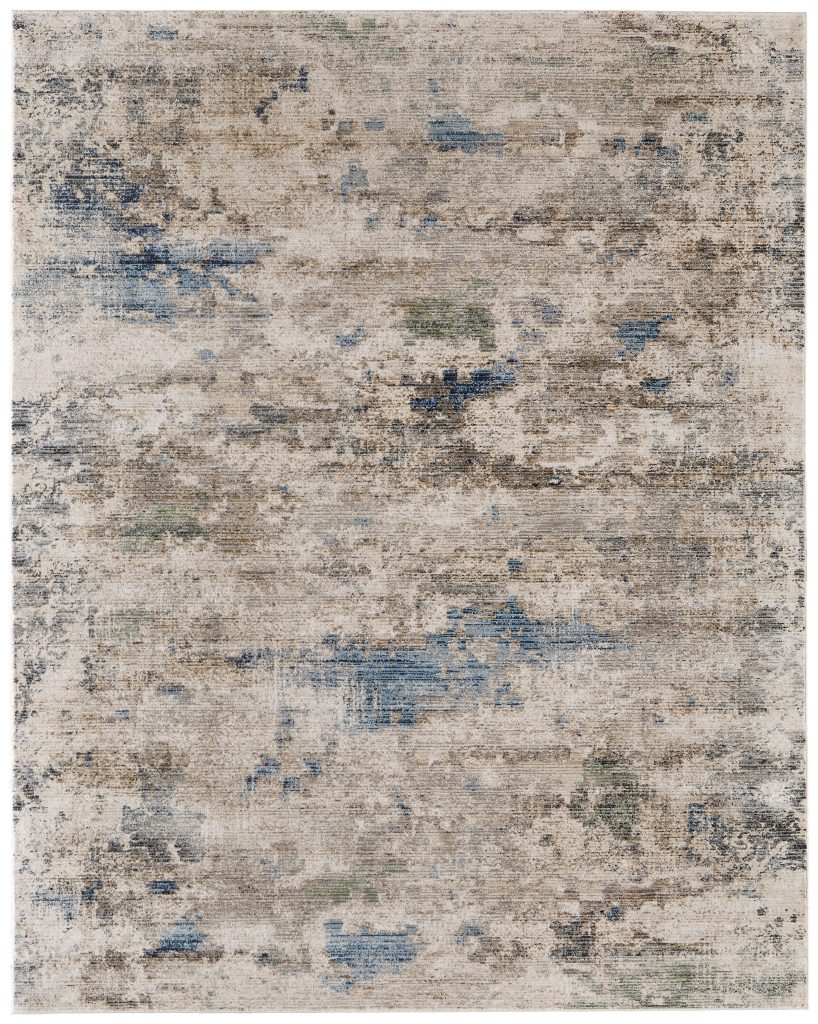 Sonora Modern Abstract, Taupe/Ivory/Blue
