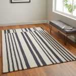 Maguire Transitional Abstract, Ivory/Black