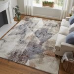 Gilmore Modern Color Block, Blue/Ivory/Taupe