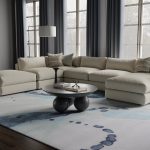 Kawai Modern Abstract, Green/Blue/Ivory
