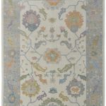 Karina Transitional Floral & Botanical, Ivory/Orange/Blue