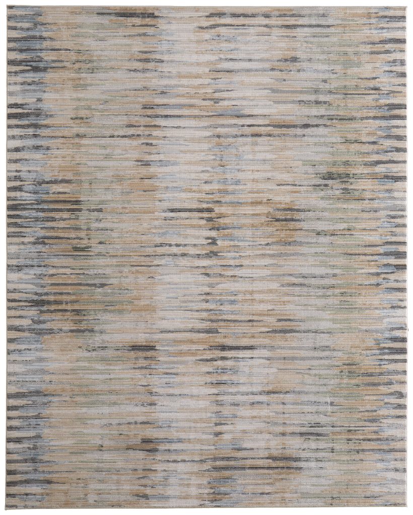 Greenwich Modern Stripes, Ivory/Tan/Blue