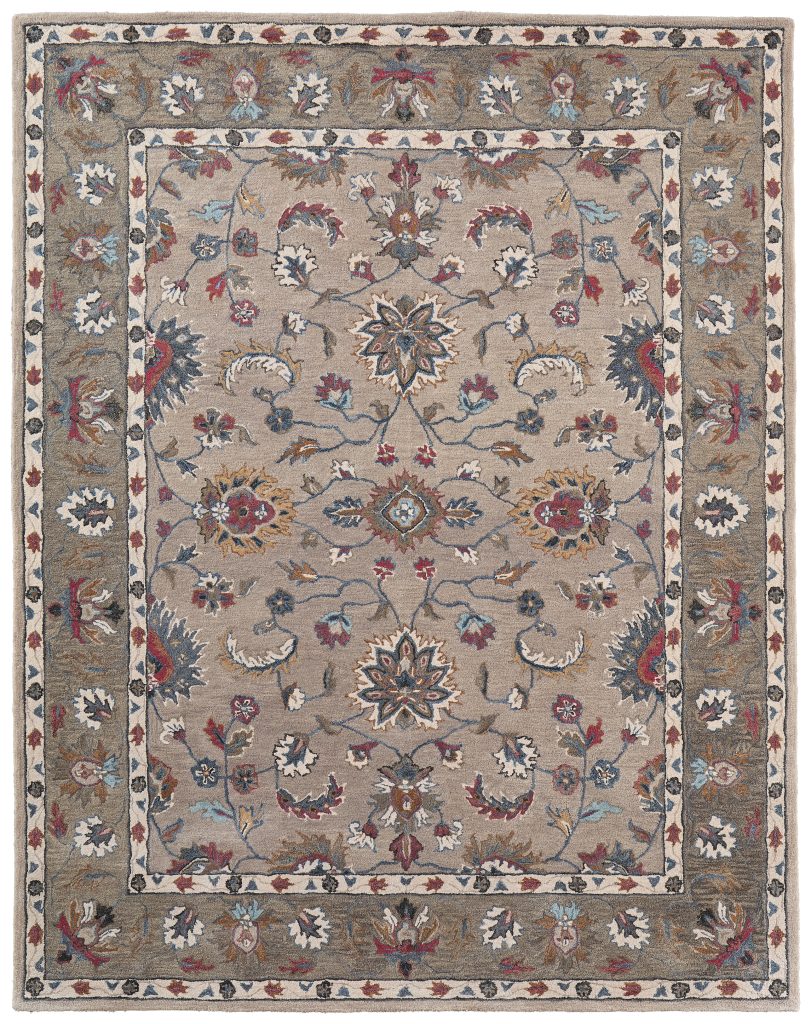 Rylan Transitional Oriental, Ivory/Taupe/Blue