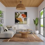 Agape Modern Abstract, Brown/Ivory