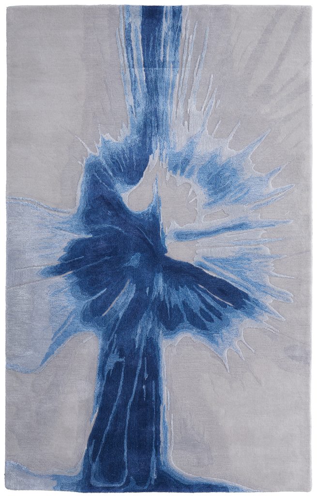 Kawai Modern Abstract, Blue/Gray