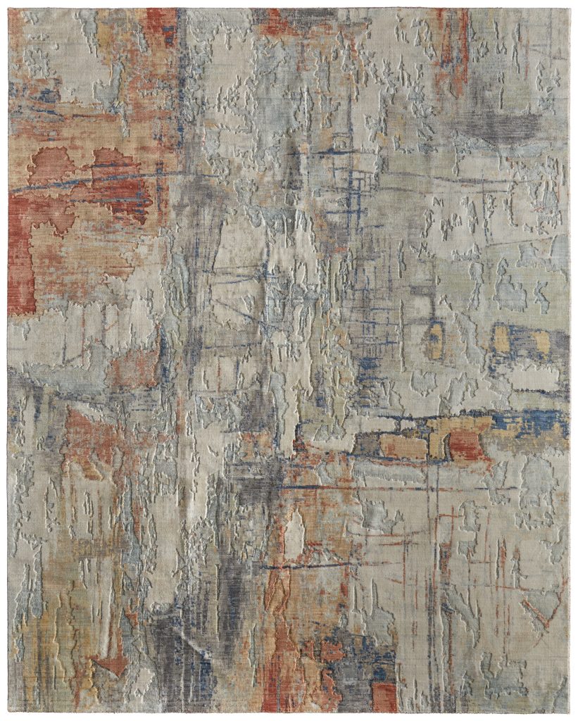 Jaxson Modern Abstract, Gray/Orange/Ivory
