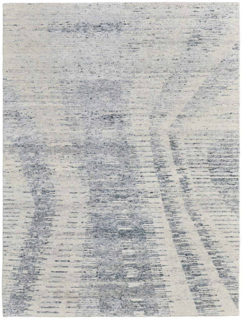 Brighton Modern Abstract, Ivory/Blue/Gray