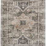 Augustine Traditional Medallion, Green/Black/Tan