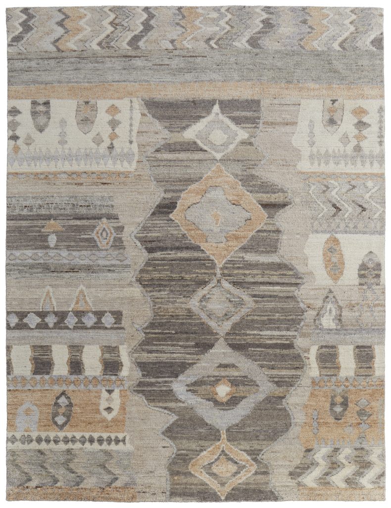 Kasbah Transitional Moroccan, Ivory/Gray/Orange