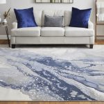 Clio Modern Abstract, Blue/Gray/Ivory