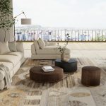 Kasbah Transitional Moroccan, Ivory/Gray/Orange