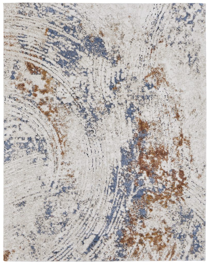 Gilmore Modern Abstract, Ivory/Blue/Orange