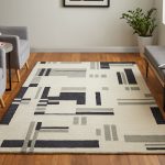 Maguire Transitional Abstract, Ivory/Taupe