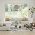 Zarah Modern Abstract, Green/White