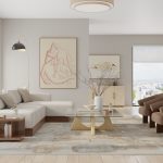Kendall Modern Abstract, Tan/Gray/Ivory