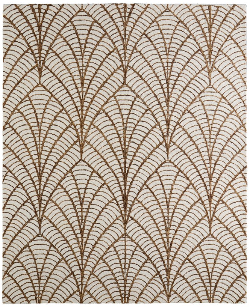 Wallace Modern Ikat, White/Brown