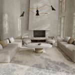 Aura Modern Abstract, Ivory/Silver/Gold