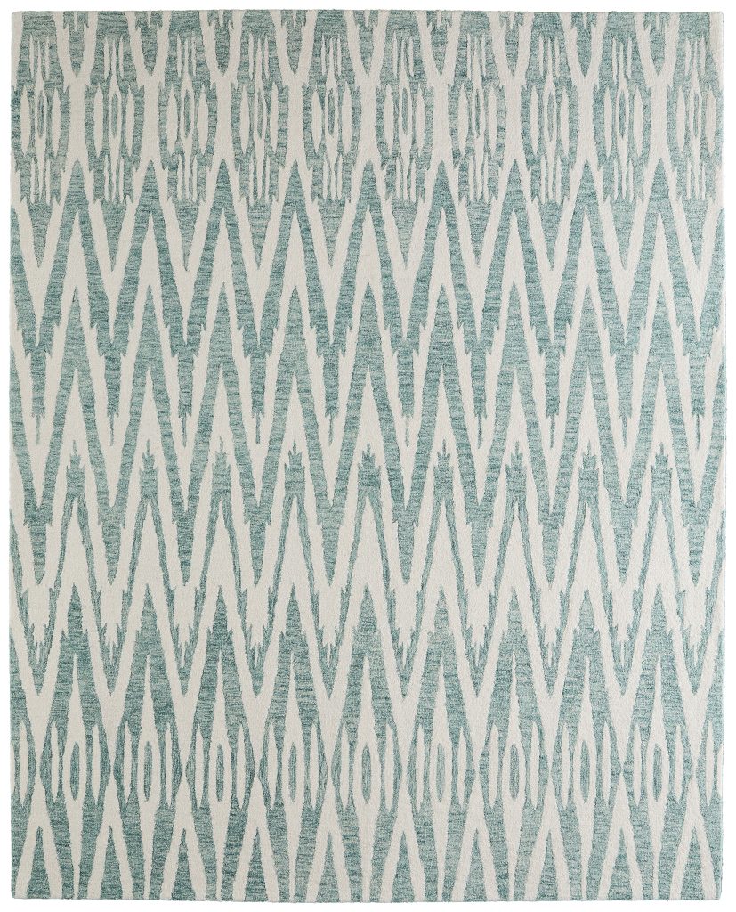 Wallace Modern Chevron, Blue/White