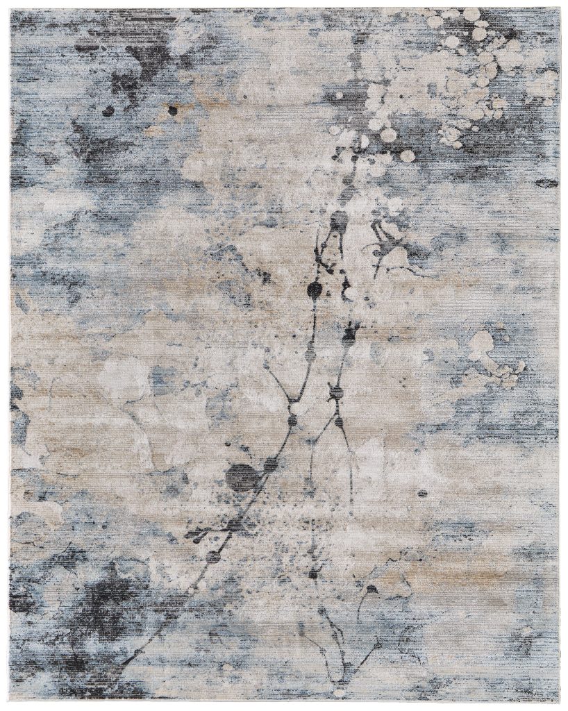 Sonora Modern Abstract, Blue/Ivory/Tan