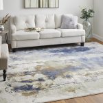 Clio Modern Abstract, Blue/Orange/Ivory