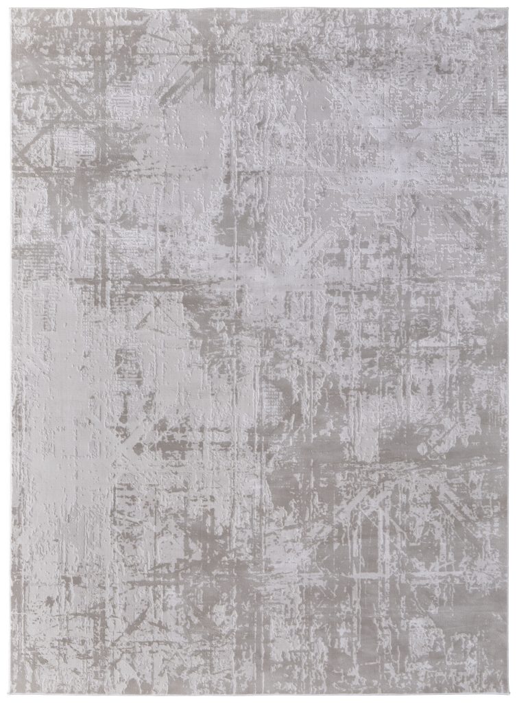 Prasad Modern Abstract, Ivory/Taupe/Silver