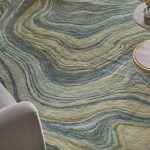 Amira Transitional Abstract, Blue/Ivory/Green