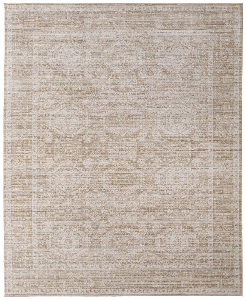 Augustine Traditional Medallion, Tan/Ivory