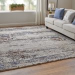 Gilmore Modern Abstract, Ivory/Blue/Gray