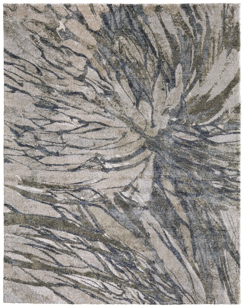 Skyview Modern Abstract, Gray/Green/Ivory