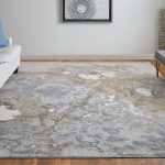 Astra Transitional Abstract, Gray/Gold/Ivory