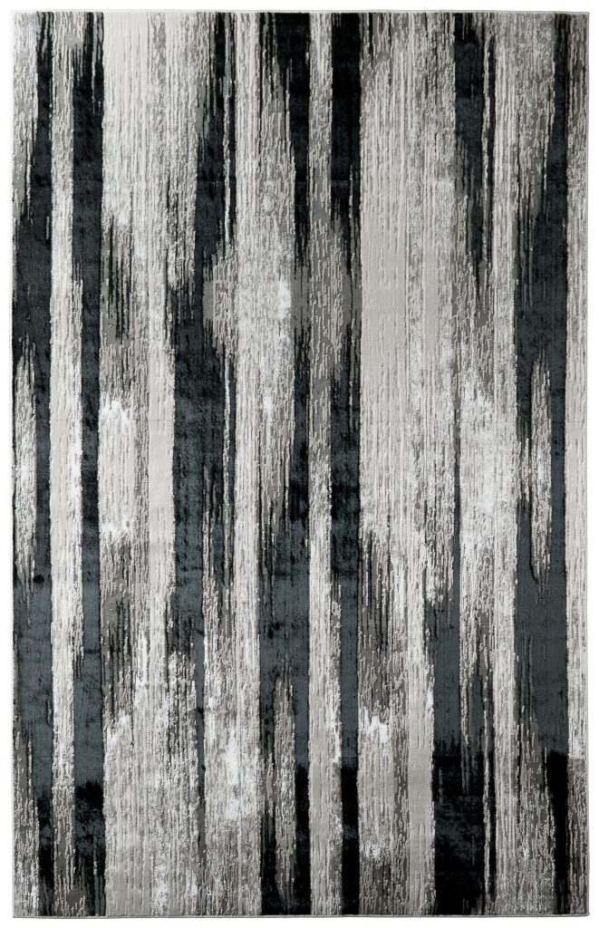 Micah Modern Abstract, Black/Silver/Gray