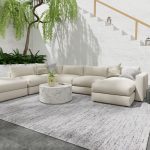 Finley Modern Solid, Gray/Brown