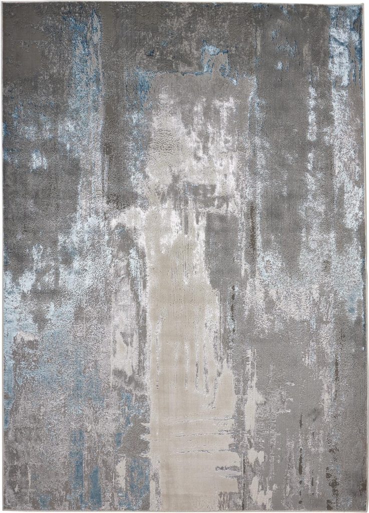 Azure Modern Abstract, Gray/Ivory/Blue