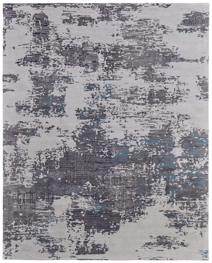 Zarah Modern Abstract, Ivory/Gray/Blue