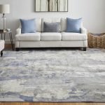 Clio Modern Abstract, Blue/Gray/Tan