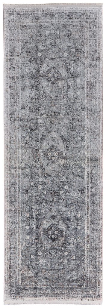 Sarrant Transitional Medallion, Gray/Silver/Ivory