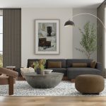 Braden Modern Abstract, Ivory/Blue/Gray