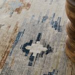 Melrose Traditional Diamond, Ivory/Blue/Brown