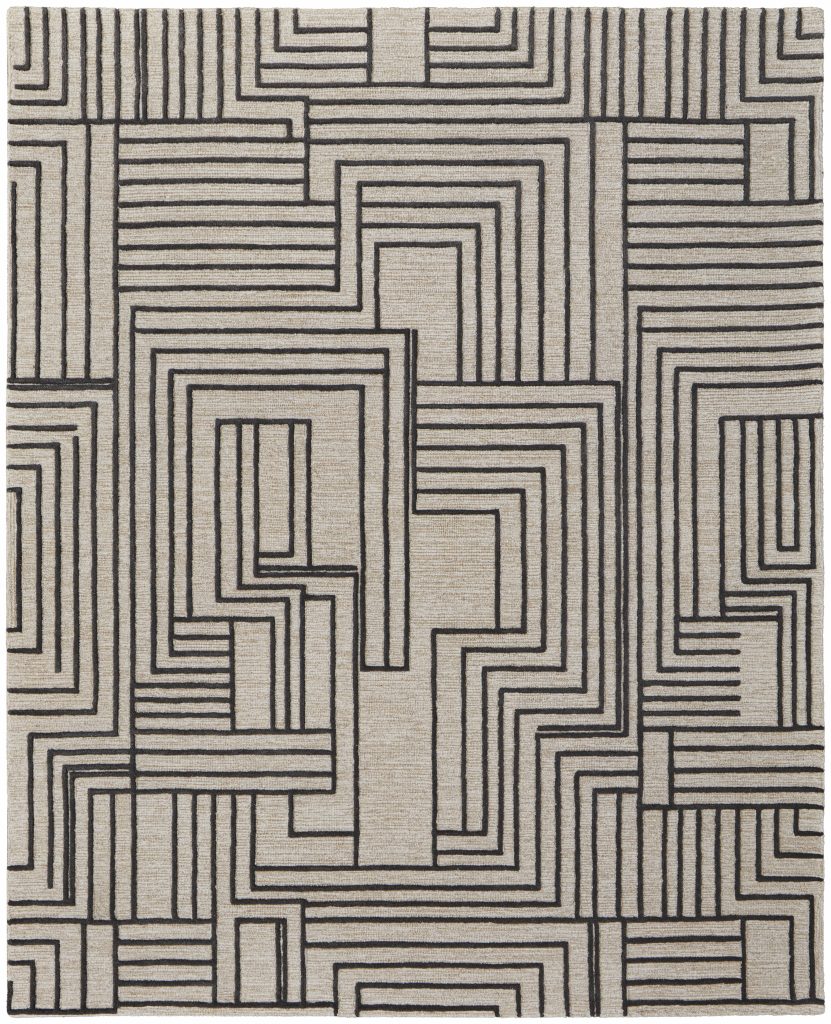 Gansett Modern Geometric, Tan/Brown
