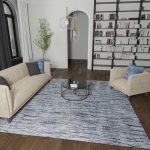 Sonora Modern Abstract, Blue/Ivory/Tan