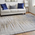 Clio Modern Abstract, Blue/Orange/Gray