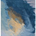 Kawai Modern Abstract, Blue/Gold/Gray