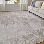 Prasad Modern Abstract, Ivory/Taupe/Silver