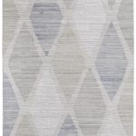 Elias Modern Diamond, Ivory/Blue/Brown