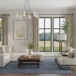 Lakewood Modern Solid, Blue/Gray