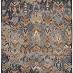 Leylan Transitional Ikat, Blue/Gray/Tan